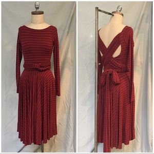 Butter By Nadia Striped Rayon/Spandex Dress OS